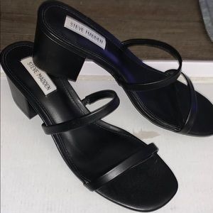 Steve Madden black heel sandals